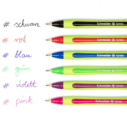 Xpress Fineliner Pens, 6-Color Assortment (Black, Red, Blue, Green, Violet, Pink)