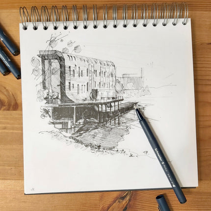 Pictus Fineliners, Wallet, 3 Pieces, Black Ink, Assorted Sizes