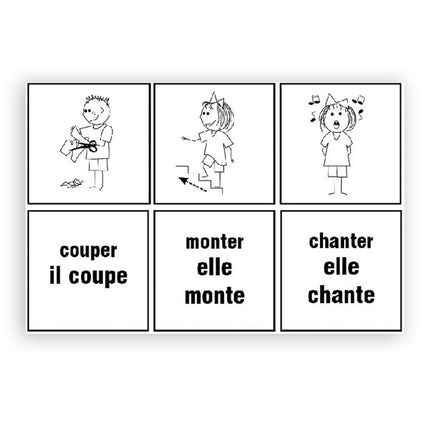 Verb Attack Card Set, French