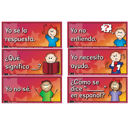 Spanish Anchor Charts, 18" x 8", Set of 12