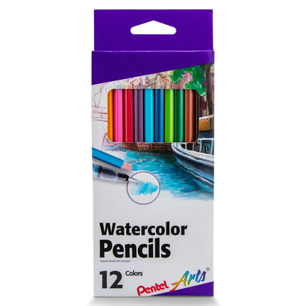 Watercolor Pencil Asstd Colors 12pk Pentel Arts