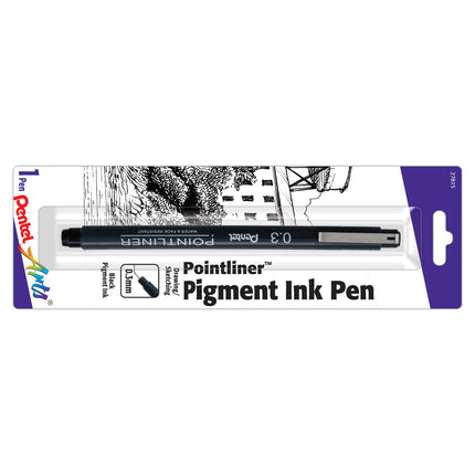 Pointliner Pen 0.3mm Black Ink Pentel Arts