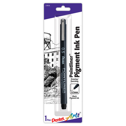 Pointliner Pen 0.5mm Black Ink Pentel Arts