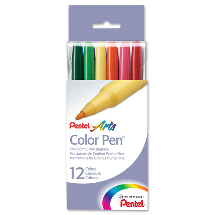 Pentel Arts Color Pen, 12-color