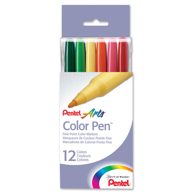 Pentel Arts Color Pen, 12-color