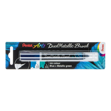 Dualmetallic Brush Blue/metal Green Pentel Arts
