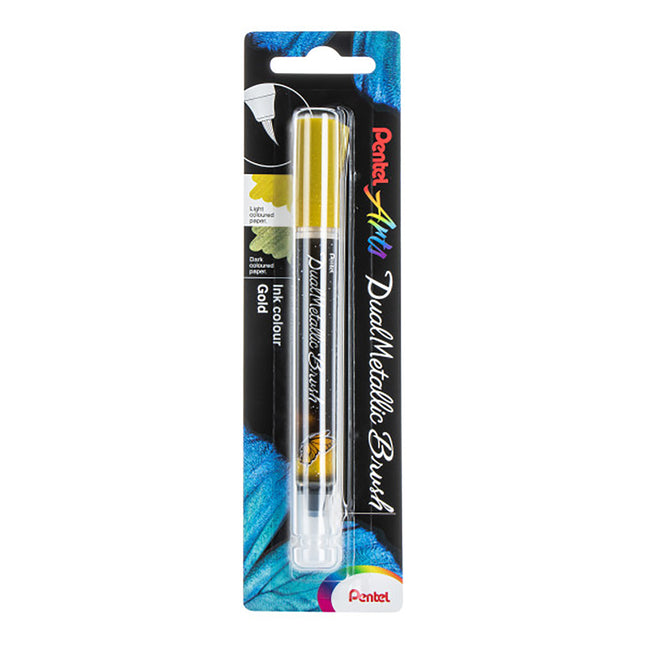 Dualmetallic Brush Gold Ink Pentel Arts