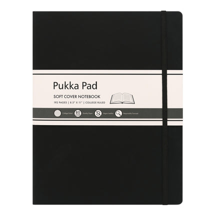 Pukka Soft Cover Lettersize College Ruled - Black