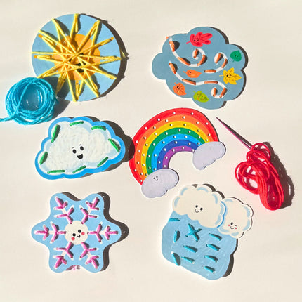 Take-home Weather Lacing Cards