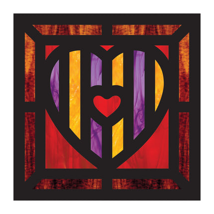Stained Glass Heart Frames