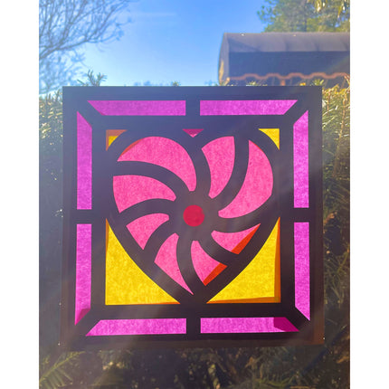 Stained Glass Heart Frames
