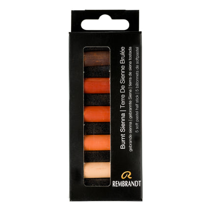 Soft Pastel Set Burnt Sienna 5ct Rembrandt