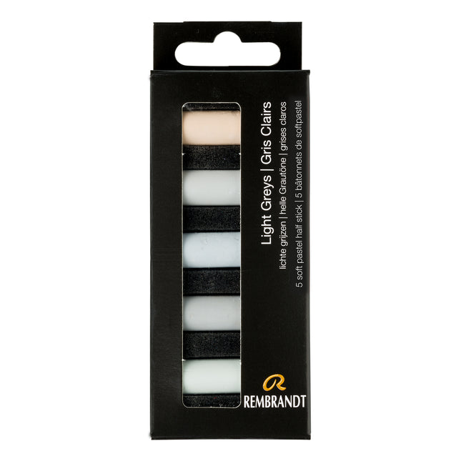 Soft Pastel Set Light Greys 5ct Rembrandt