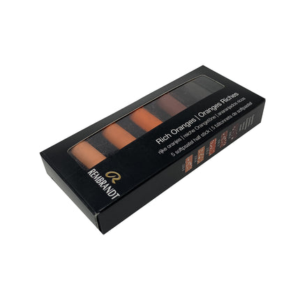 Soft Pastel Set Rich Oranges 5ct Rembrandt