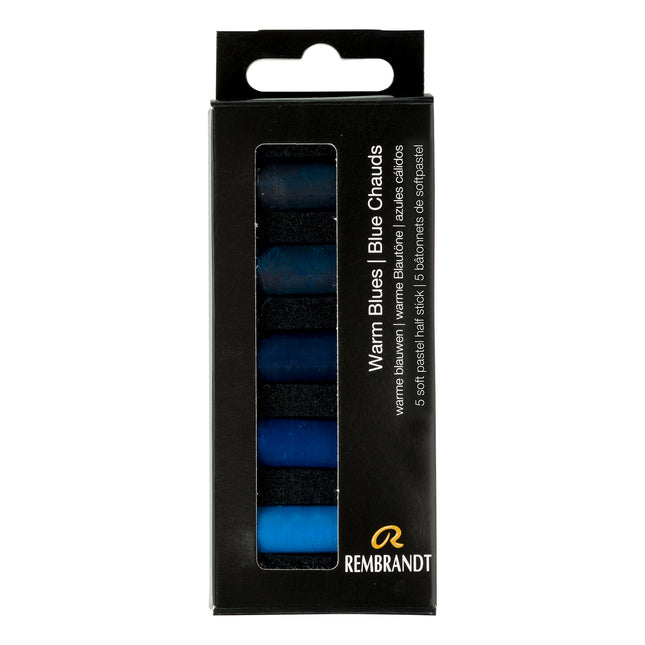 Soft Pastel Set Warm Blues 5ct Rembrandt