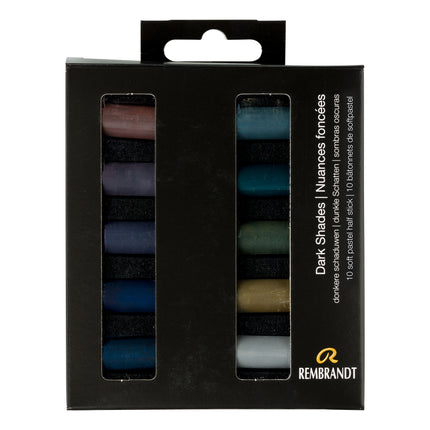 Soft Pastel Micro Sets, 10 Half Sticks, Dark Shades