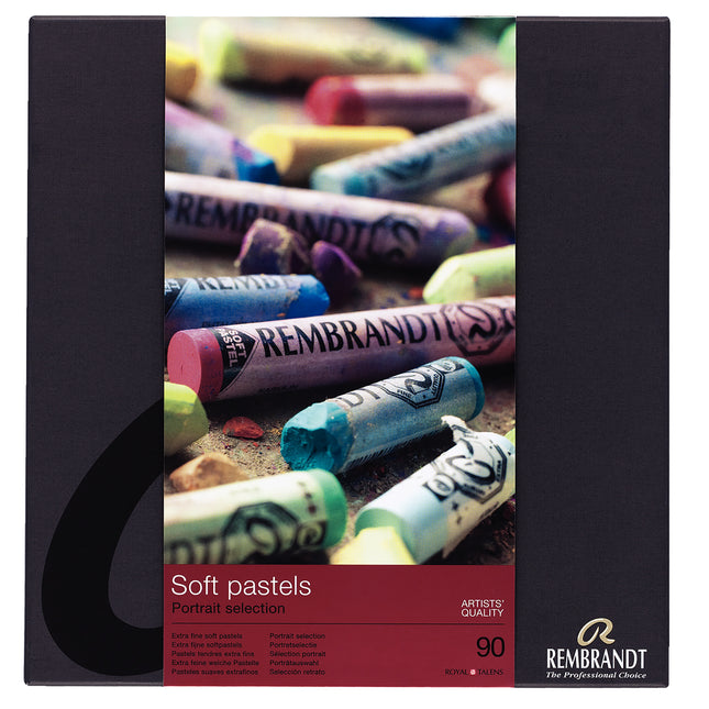 Soft Pastel Cardboard Box Set, Portrait Selection, 90 Full Sticks