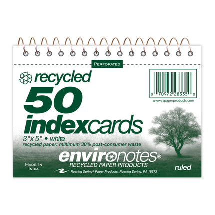 50 Index Cards Wirebound�3x5 Ruled