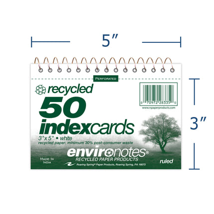50 Index Cards Wirebound�3x5 Ruled
