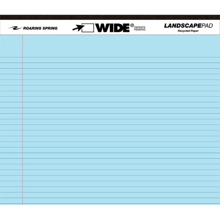 Legal Pad, Landscape, Assorted 3-Pack (Orchid, Blue, Pink)