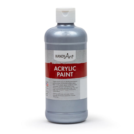 Acrylic Paint, Silver, 16oz, Metallic