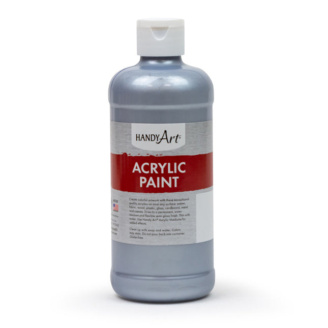 Acrylic Paint, Silver, 16oz, Metallic