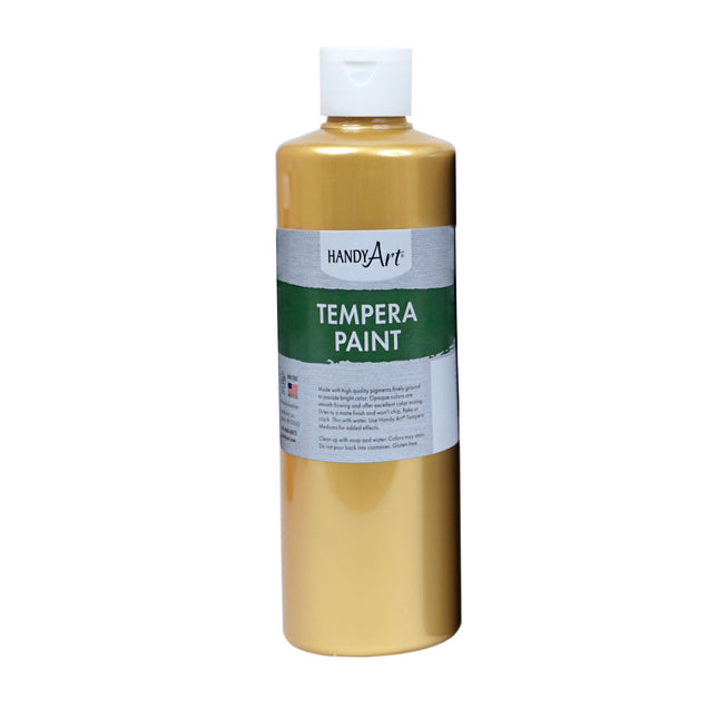Tempera Paint, Gold, 16 oz, Metallic