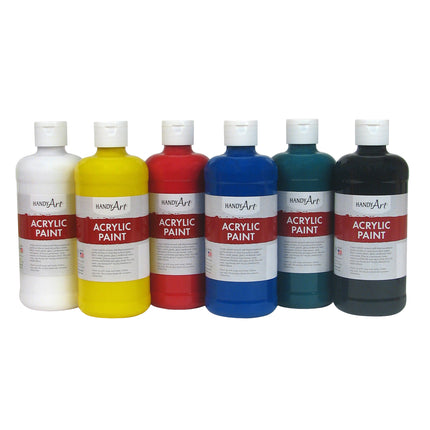 Acrylic Paint, Assorted Colors, 16 oz