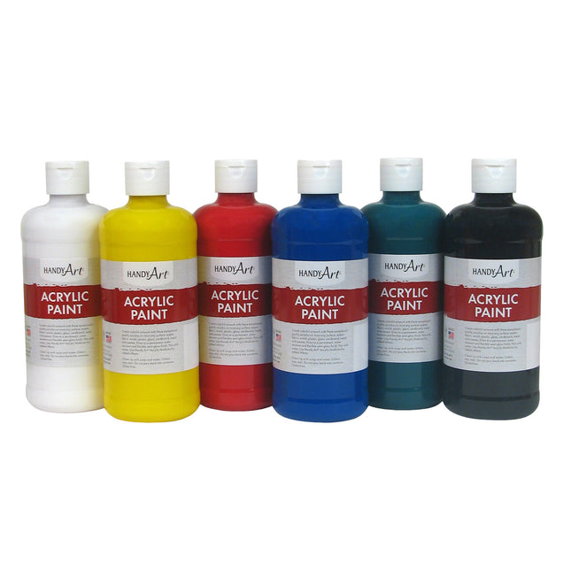 Acrylic Paint, Assorted Colors, 16 oz