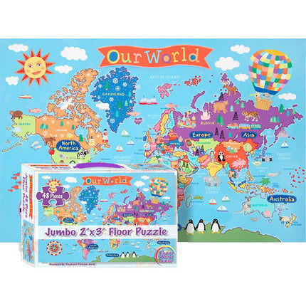World Floor Puzzle for Kids