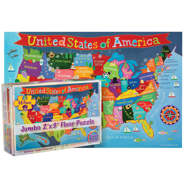 United States Floor Puzzle for Kids