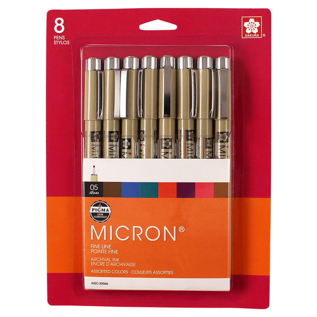 Pigma Micron Pens, Size 05, Assorted Colors
