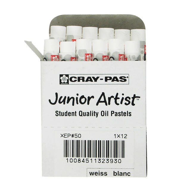 Junior Artist Oil Pastel, White, 12ct
