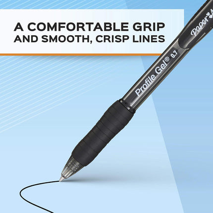 Gel Pen, Profile Retractable Pen, 0.7mm, Black, 12 Count