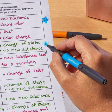 Flair Felt Tip Pens, Medium Point, Metallic City Lights, 16 Count