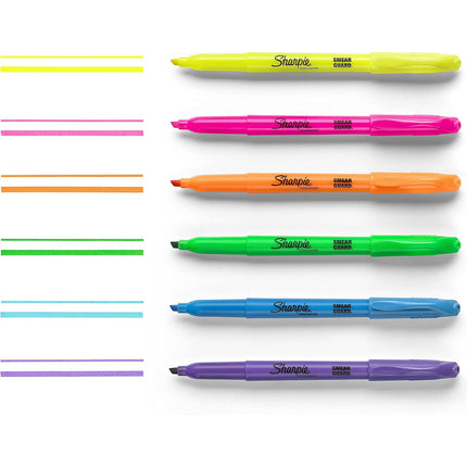 Sharpie Pocket Highlighters, Assorted, Pack of 12