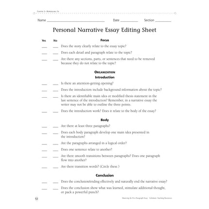 Mastering The 5-paragraph Essay