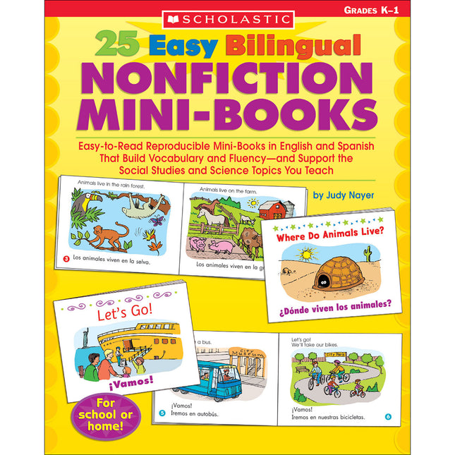 25 Easy Bilingual Nonfiction Mini Books