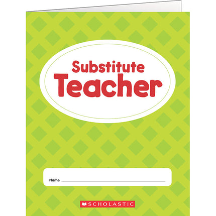 Substitute Teacher Folder, Pack of 6