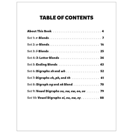 Phonics Bingo: Blends & Digraphs Activity Book