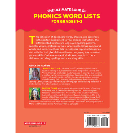The Ultimate Book of Phonics Word Lists: Grades 1-2