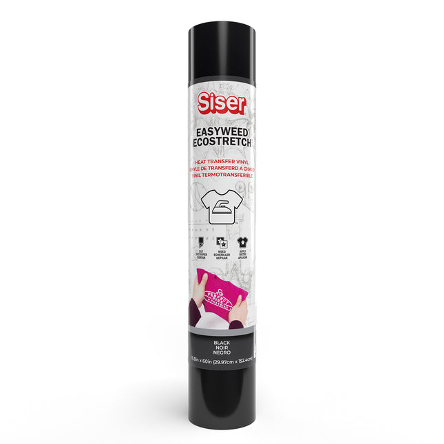 Easyweed Ecostretch HTV Heat Transfer Vinyl, 60", Black