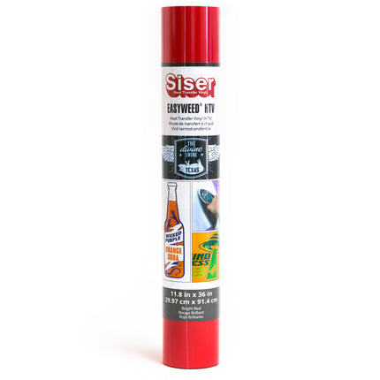 Easyweed HTV Heat Transfer Vinyl, 36", Bright Red