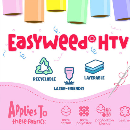 Easyweed HTV Heat Transfer Vinyl, 36", Bubble Gum