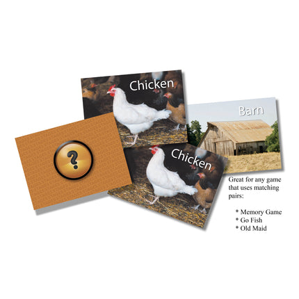 Photographic Memory Matching Game, On the Farm