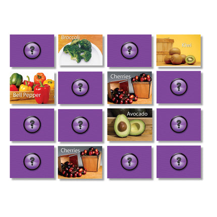Photographic Memory Matching Game, Fruit & Vegetables