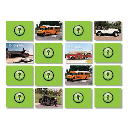 Photographic Memory Matching Game, Vehicles