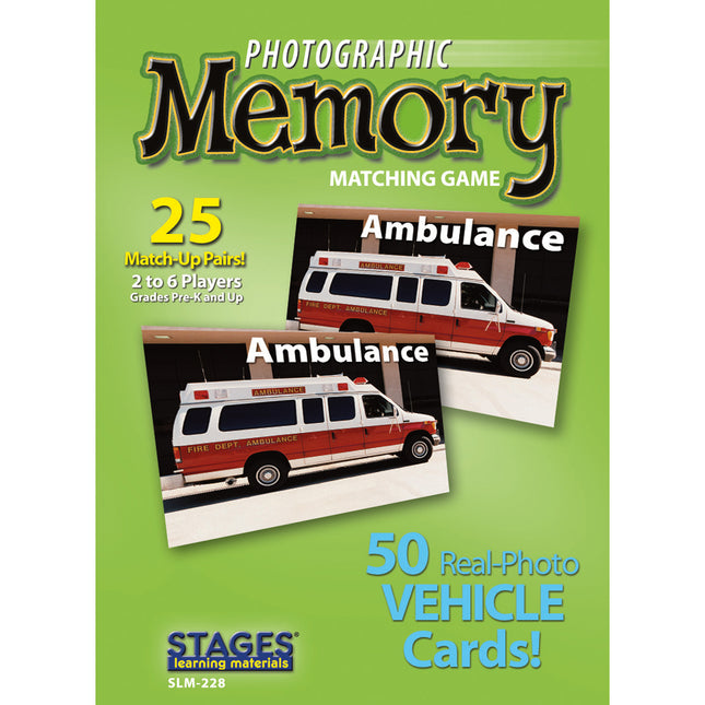 Photographic Memory Matching Game, Vehicles