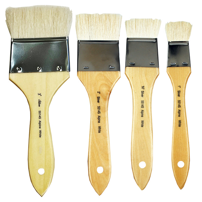 Alpine White Wide Wash & Blend Background Brush Set