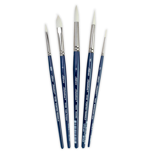 Bristlon Triangle Cats Tongue Brushes, Set of 5